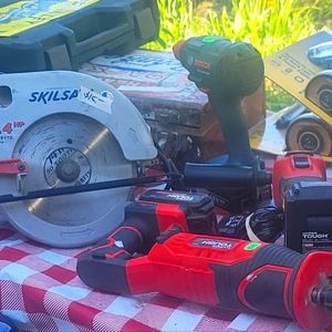 Variety of used power tools